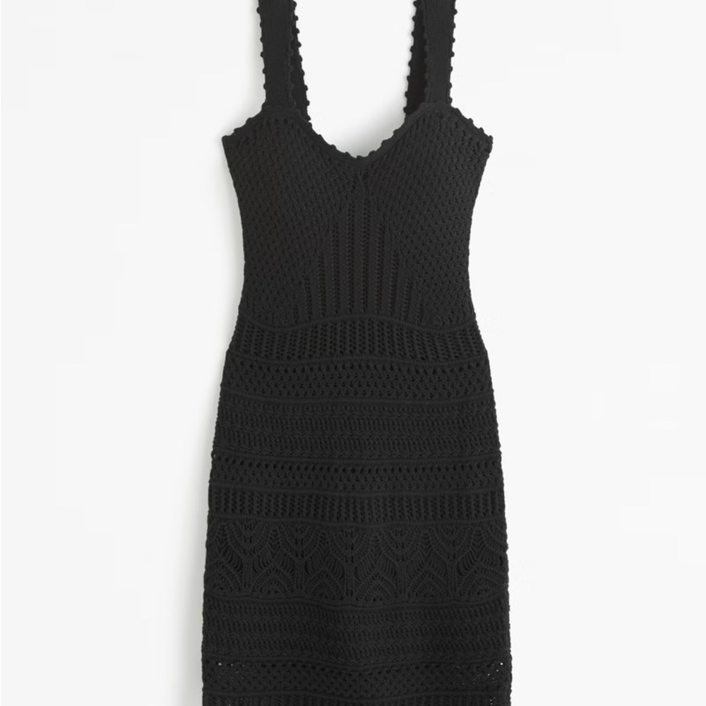 Abercrombie Black Crochet Sleeveless Dress